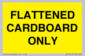 FLATTENED CARDBOARD ONLY